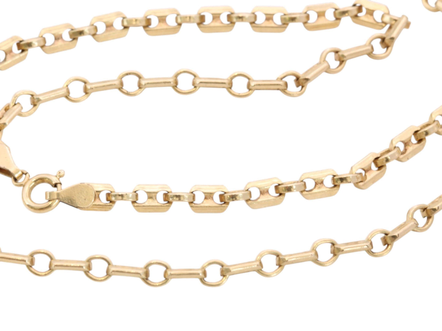 Vintage French 14ct Gold Plated Mariner Link Necklace | Anchor Link Necklace | c.1970