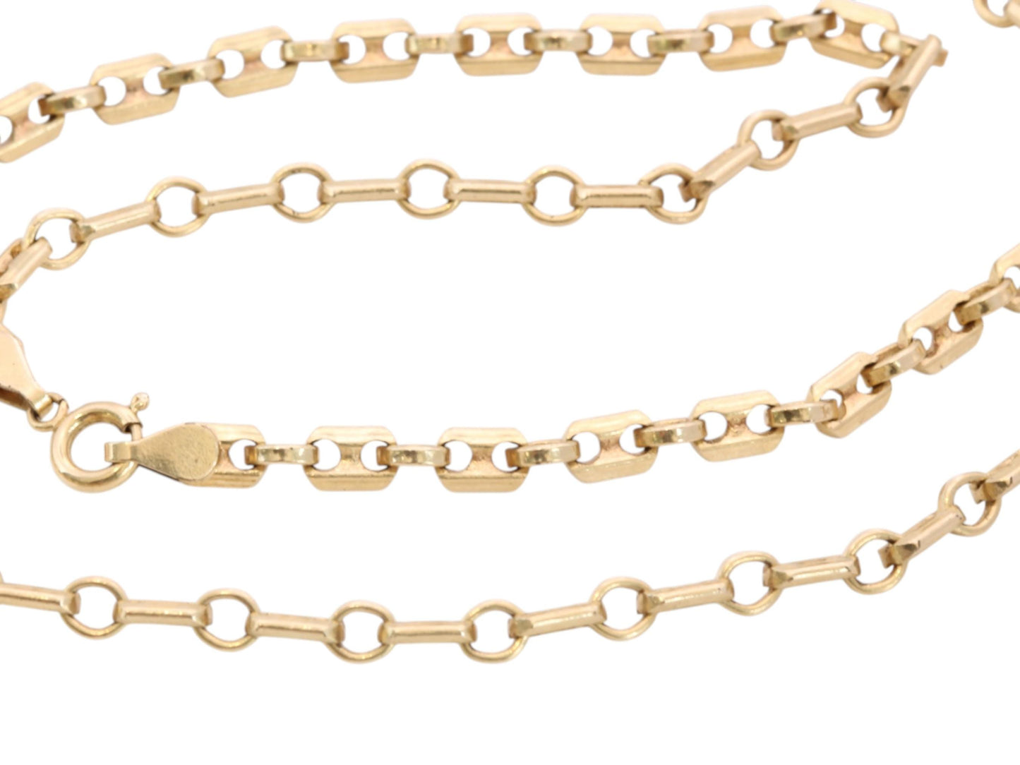 Vintage French 14ct Gold Plated Mariner Link Necklace | Anchor Link Necklace | c.1970