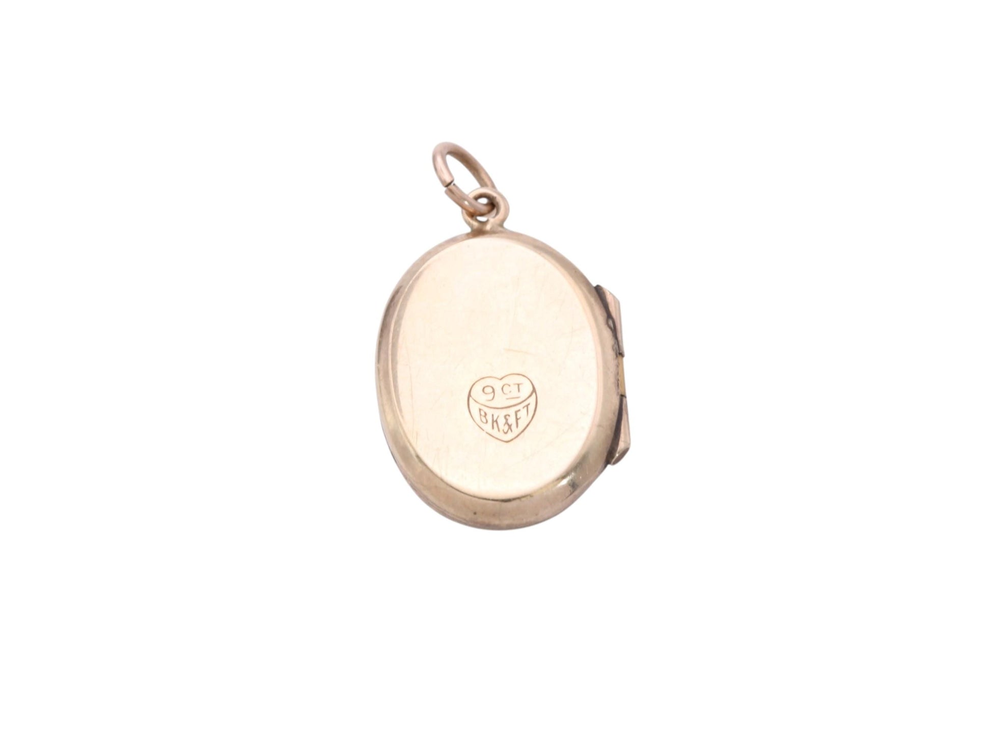 Vintage-9ct-Gold-Locket-|-Art-Deco-Sunburst-Design