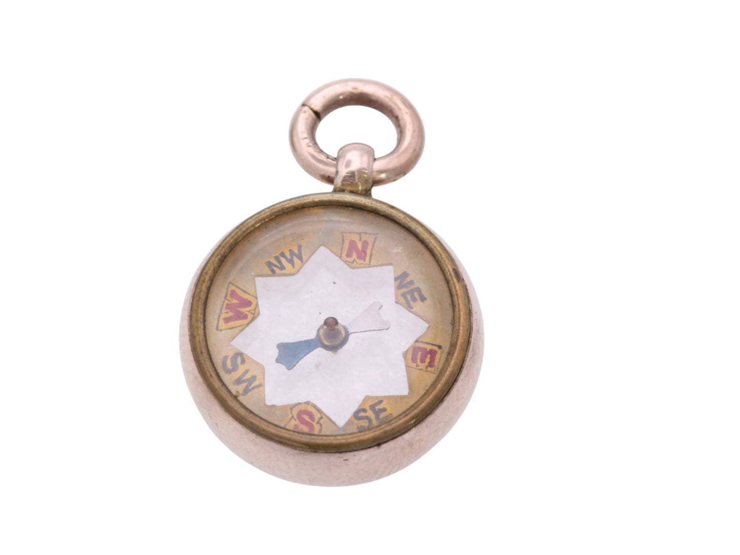 Antique 9ct Rose Gold Compass Pendant | Edwardian