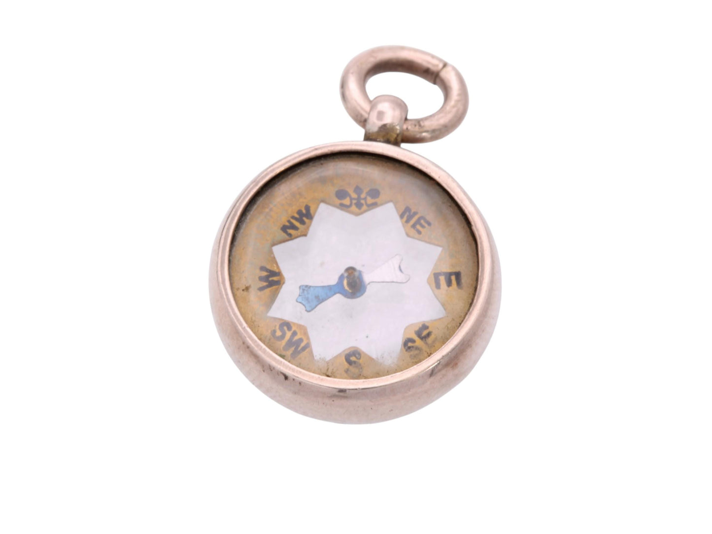 Antique 9ct Rose Gold Compass Pendant | Edwardian