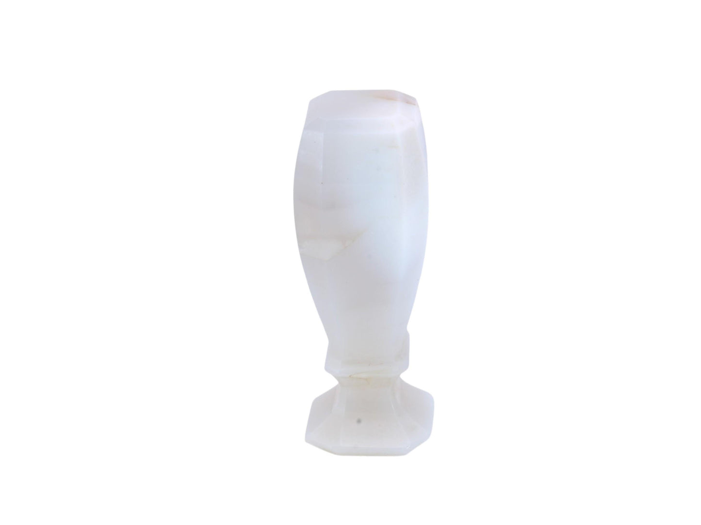 Antique Victorian Desk Seal | White Chalcedony | Blank Base