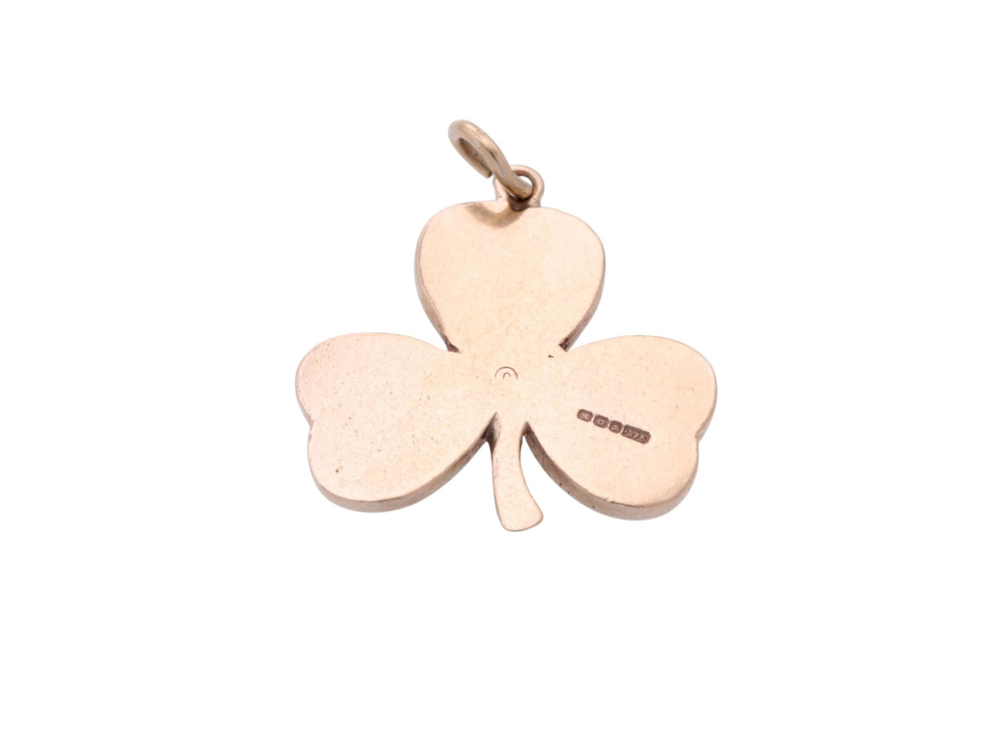 Vintage-9ct-Gold-Connemara-Shamrock-Pendant-|-1968
