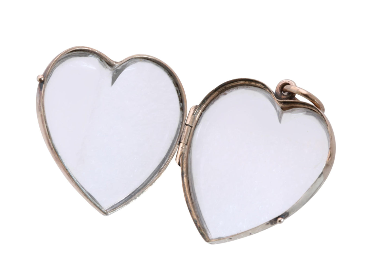 Antique 9ct Gold Heart Shaker Locket | Glass Locket | Victorian