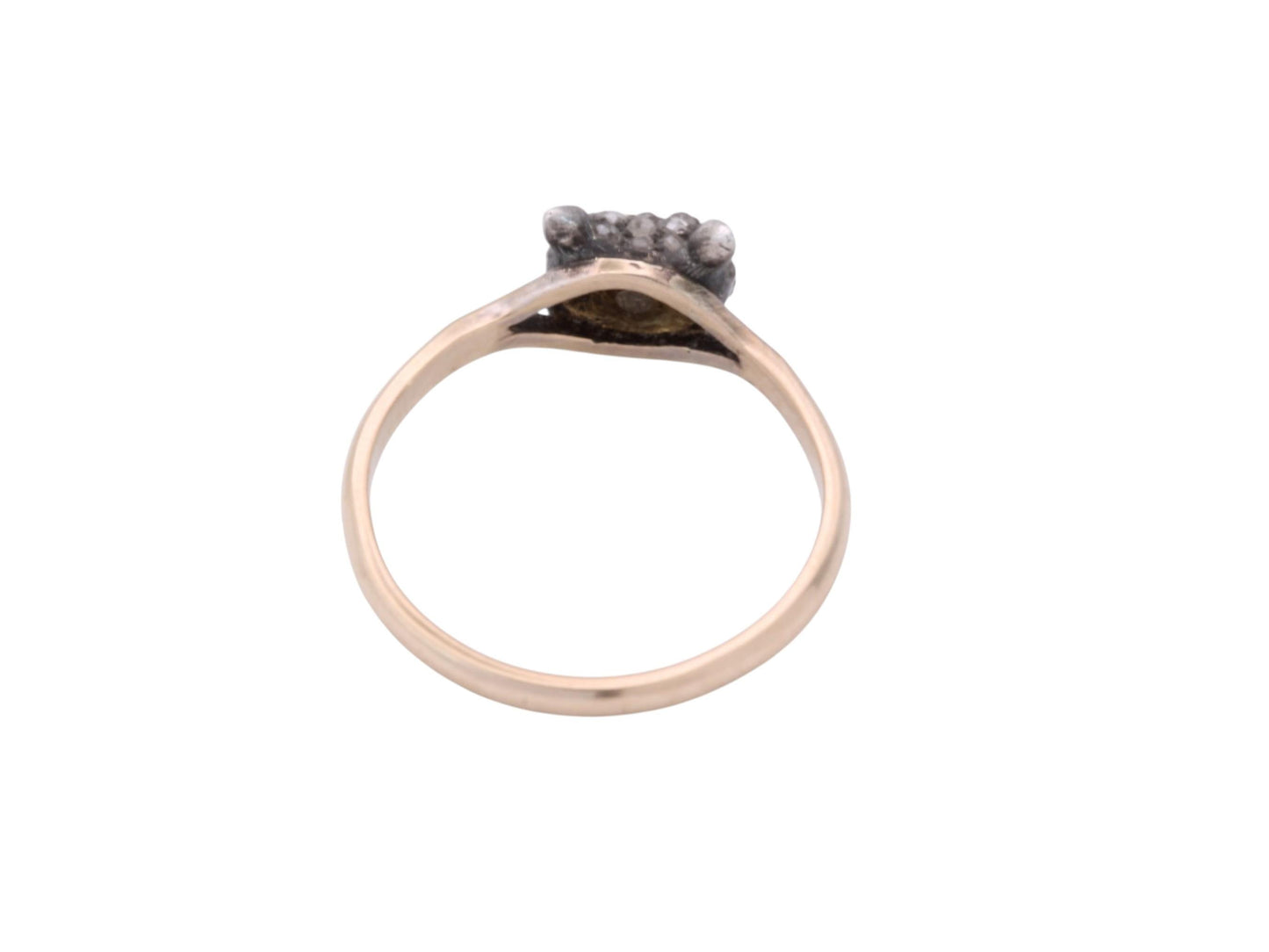 Victorian 9ct Gold Fox Head Ring | Silver Fox | Rose Cut Diamonds & Ruby Eyes