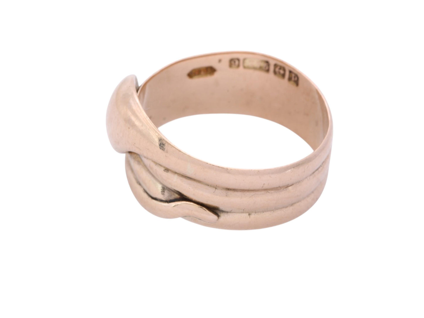 Antique 9ct Gold Snake Ring | Ruby Eyes | 1914