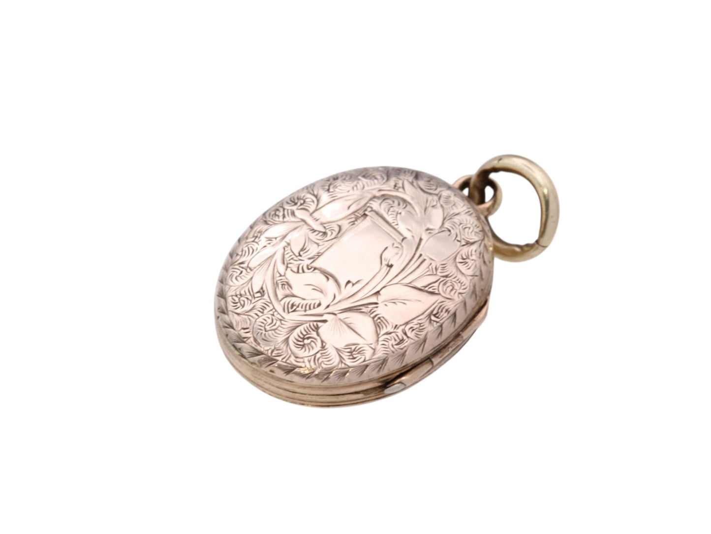 Antique 9ct Gold Floral Locket | Gold Keepsake Pendant | Victorian