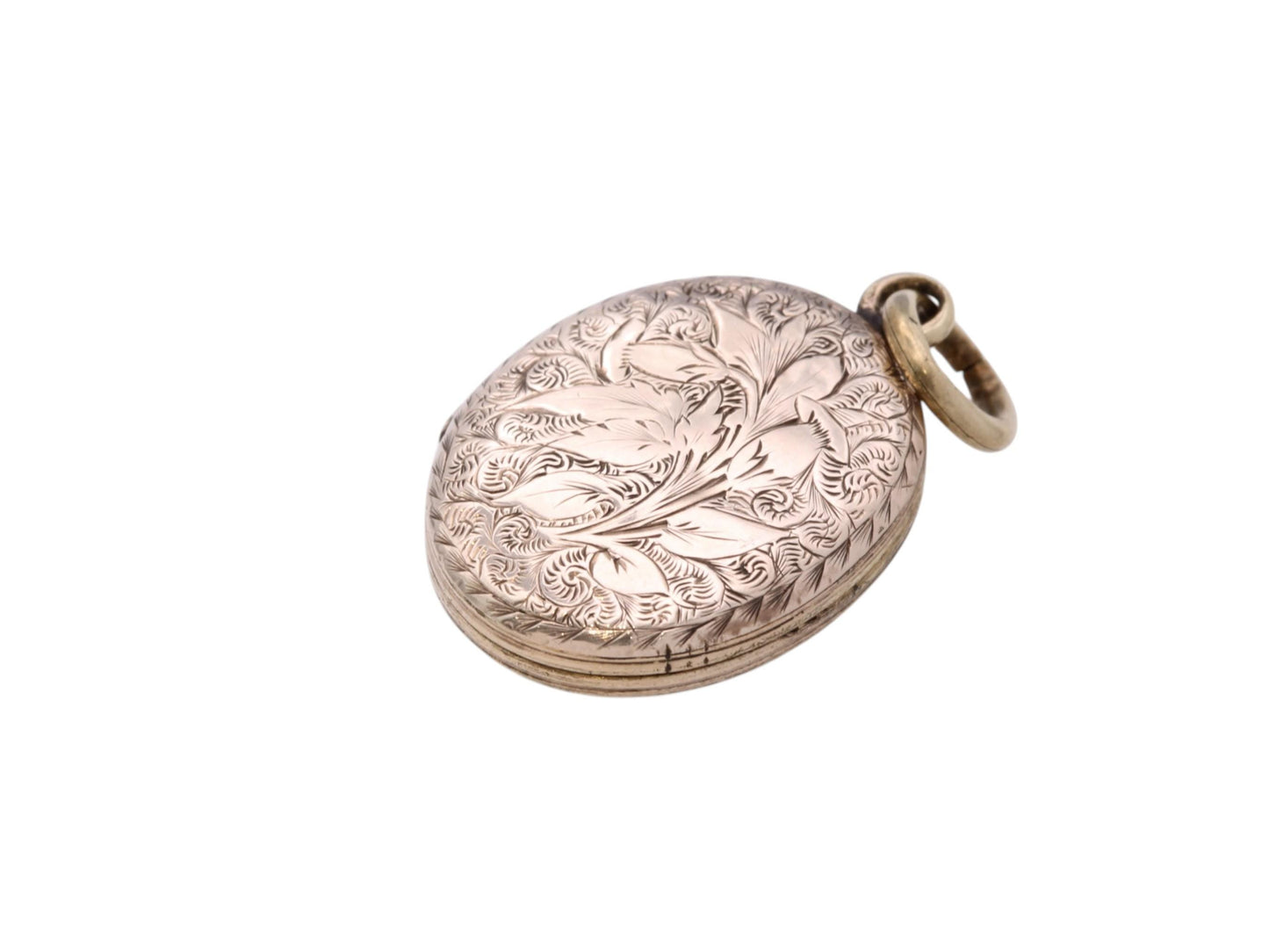 Antique 9ct Gold Floral Locket | Gold Keepsake Pendant | Victorian