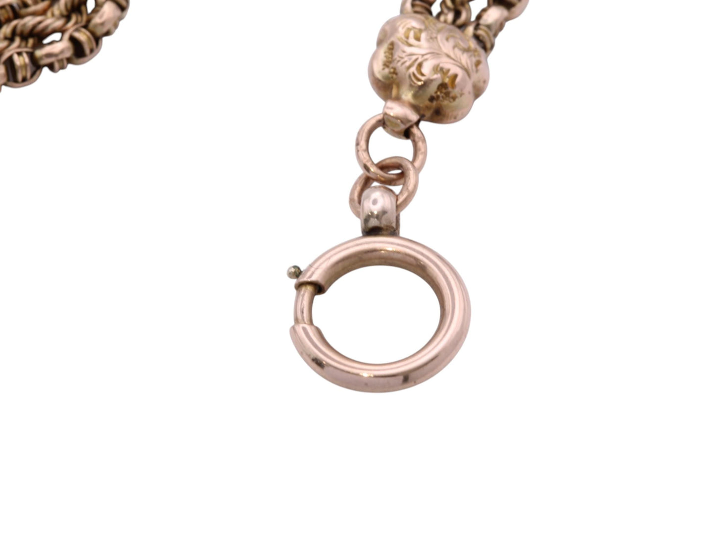 Antique 9ct Rose Gold Albertina Bracelet | Multi-Link Bracelet | Enamel Panel Albertina | 9"