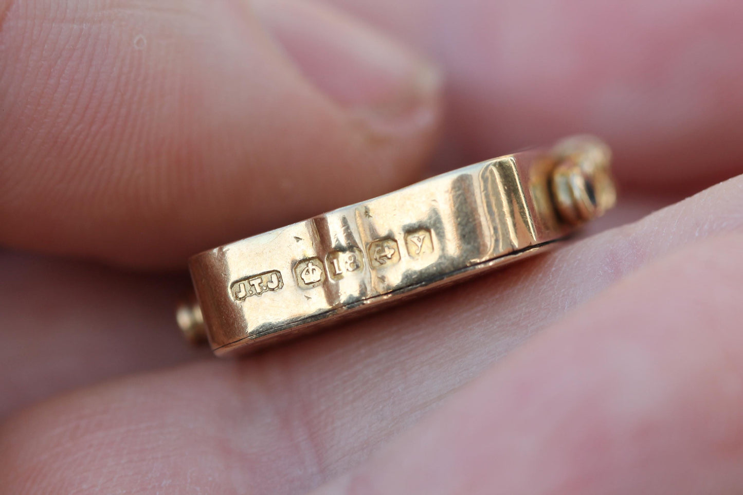 Antique 18ct Gold Masonic Bloodstone Spinner Fob | Freemason Pendant