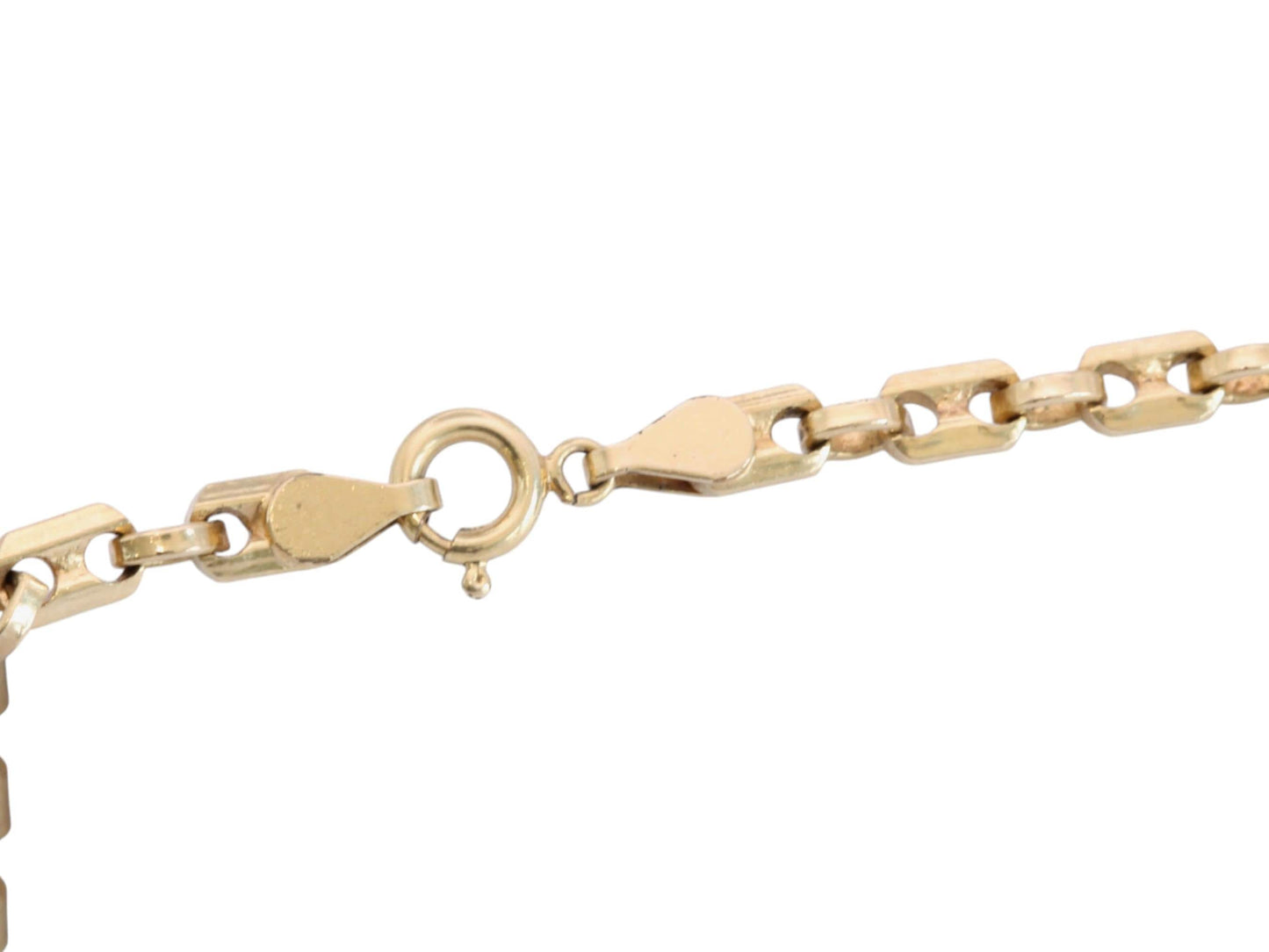 Vintage French 14ct Gold Plated Mariner Link Necklace | Anchor Link Necklace | c.1970