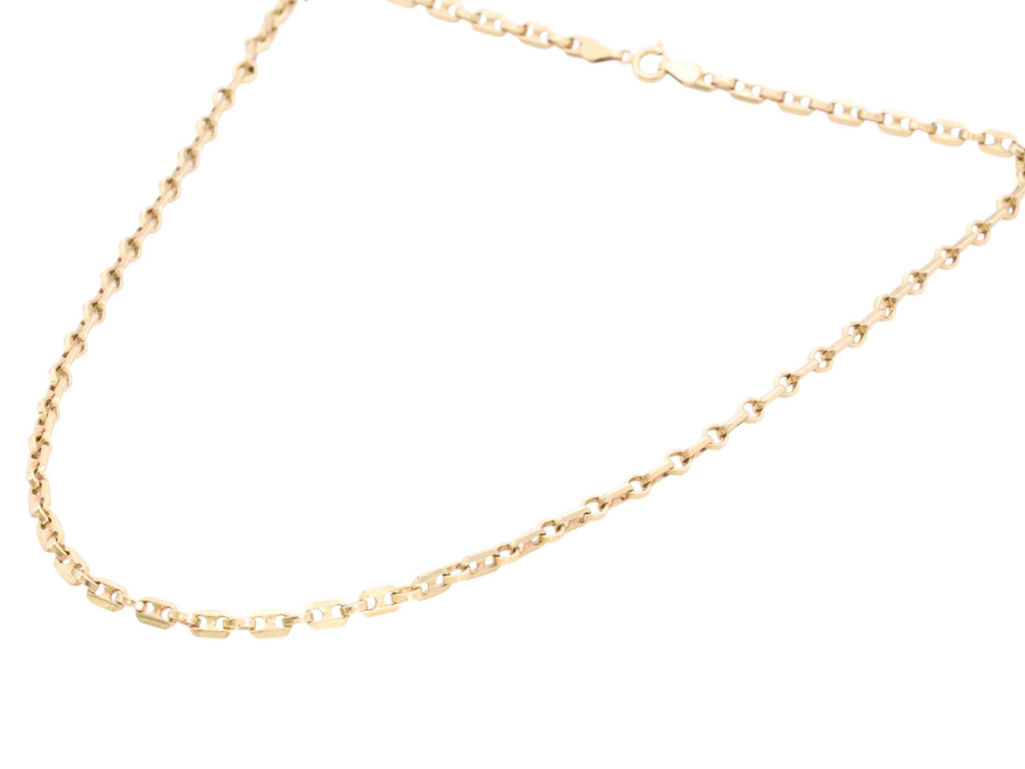 Vintage French 14ct Gold Plated Mariner Link Necklace | Anchor Link Necklace | c.1970
