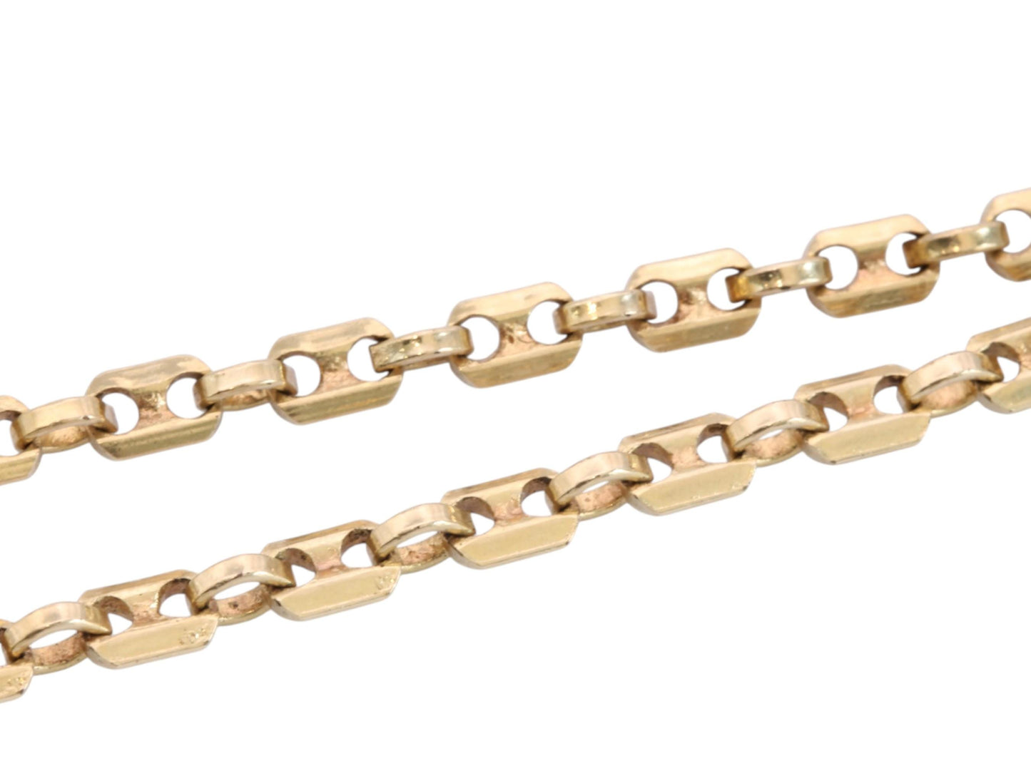 Vintage French 14ct Gold Plated Mariner Link Necklace | Anchor Link Necklace | c.1970