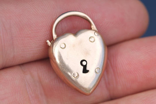 Antique Victorian 15ct Gold Heart Padlock Clasp | c.1890