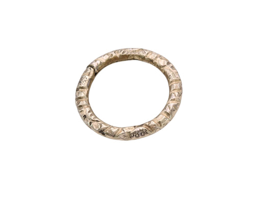 Antique Victorian Rolled Gold Split Ring Clasp | Chased Pendant Connector