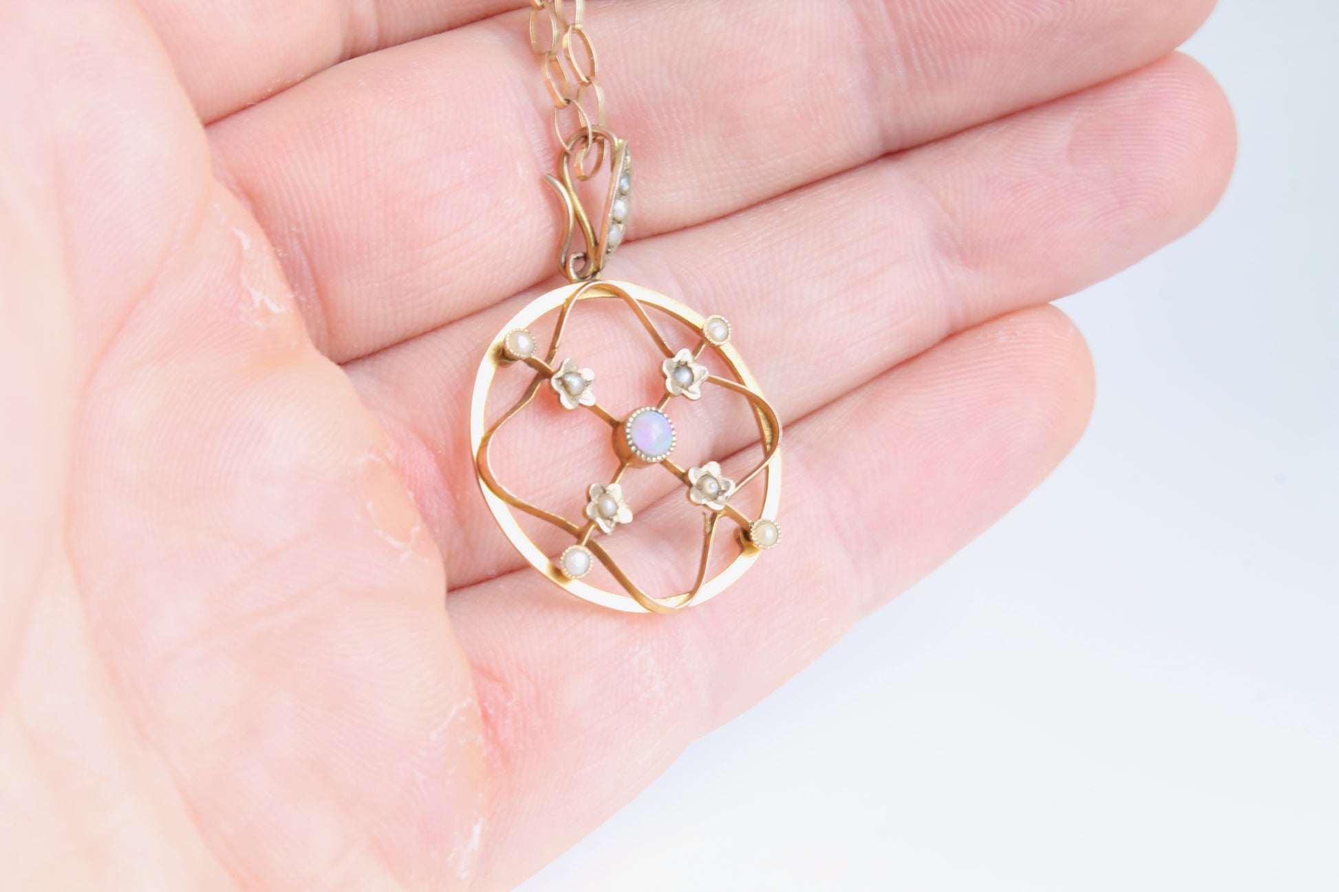 antique-edwardian-9ct-gold-opal-necklace