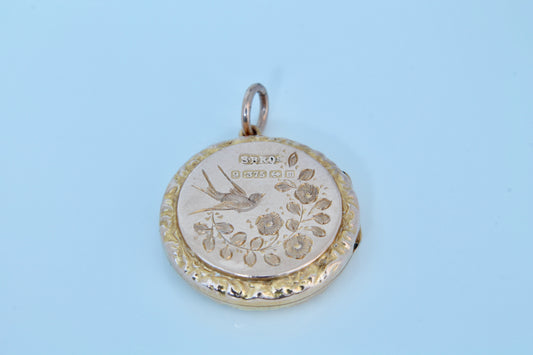 edwardian-9ct-gold-decorative-bird-locket