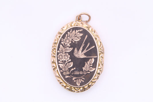 edwardian-9ct-gold-decorative-oval-swallow-locket