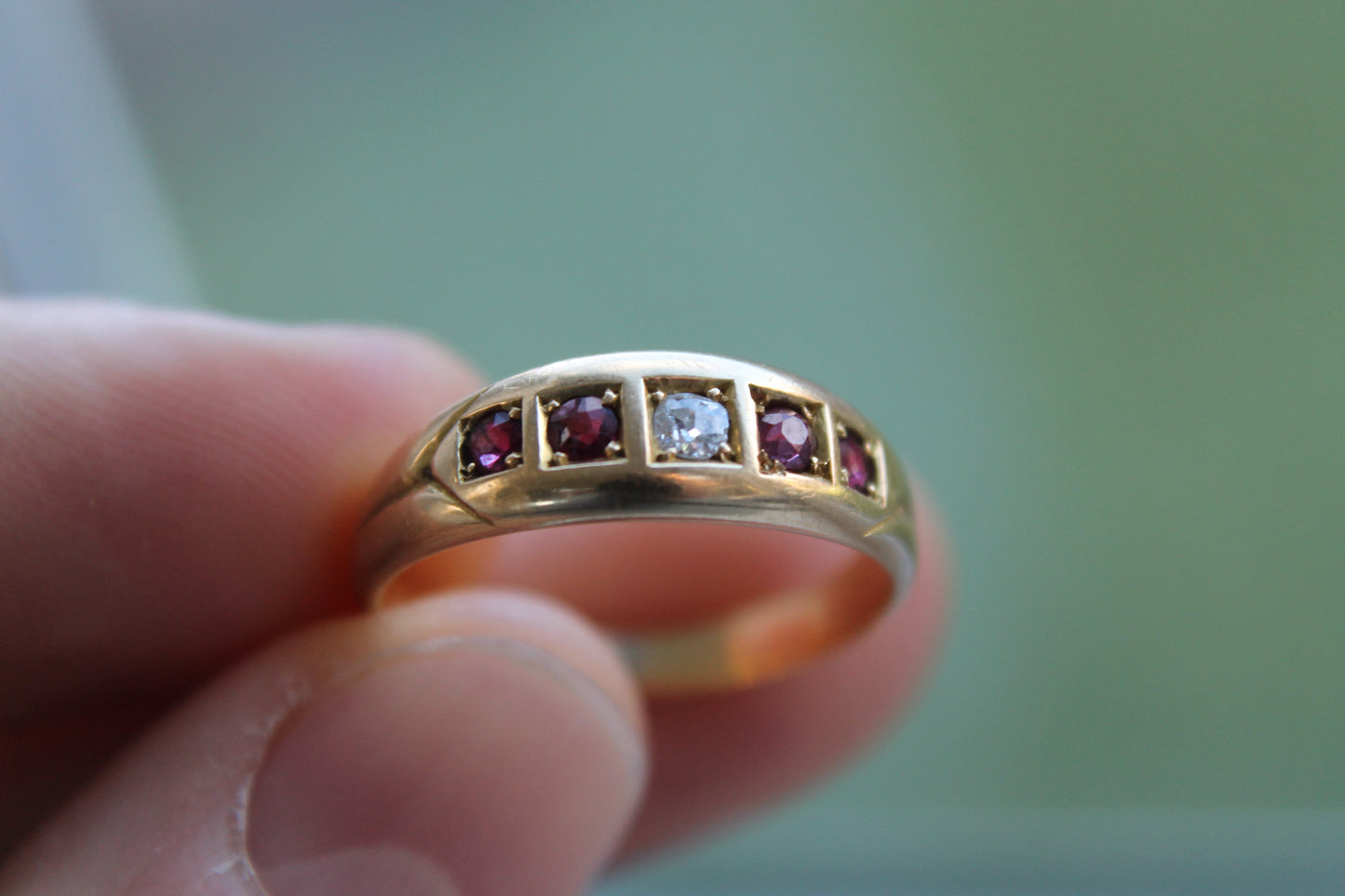 edwardian-18ct-gold-diamond-and-ruby-ring