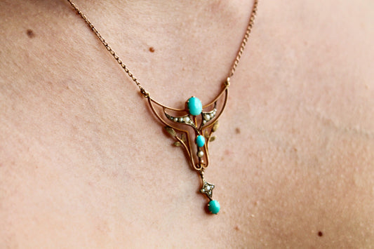 antique-edwardian-9ct-gold-turquoise-and-pearl-necklace
