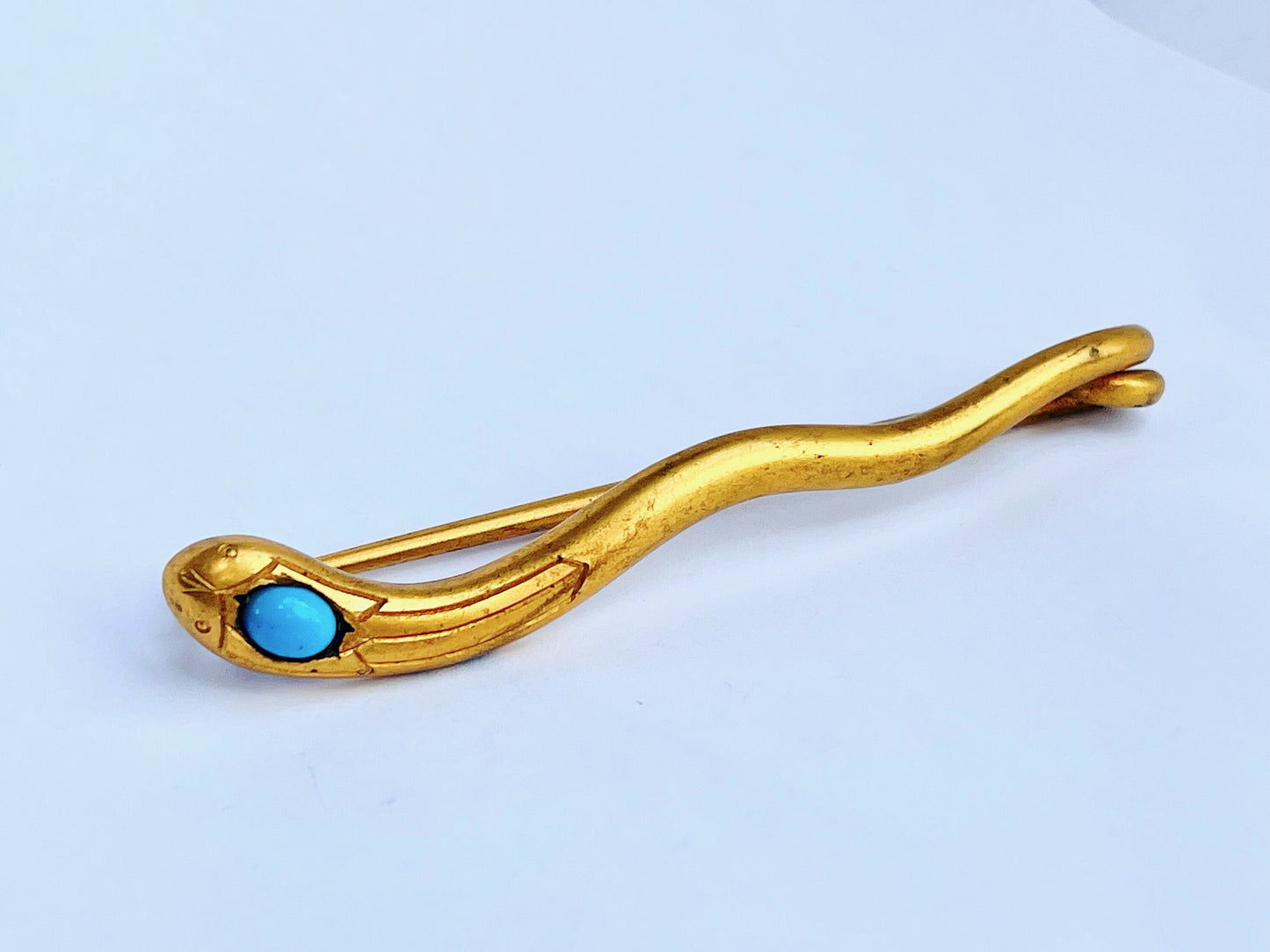 victorian-18ct-gold-guilded-turquoise-snake-brooch