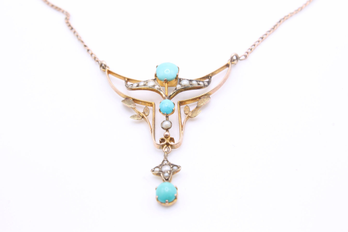 antique-edwardian-9ct-gold-turquoise-and-pearl-necklace