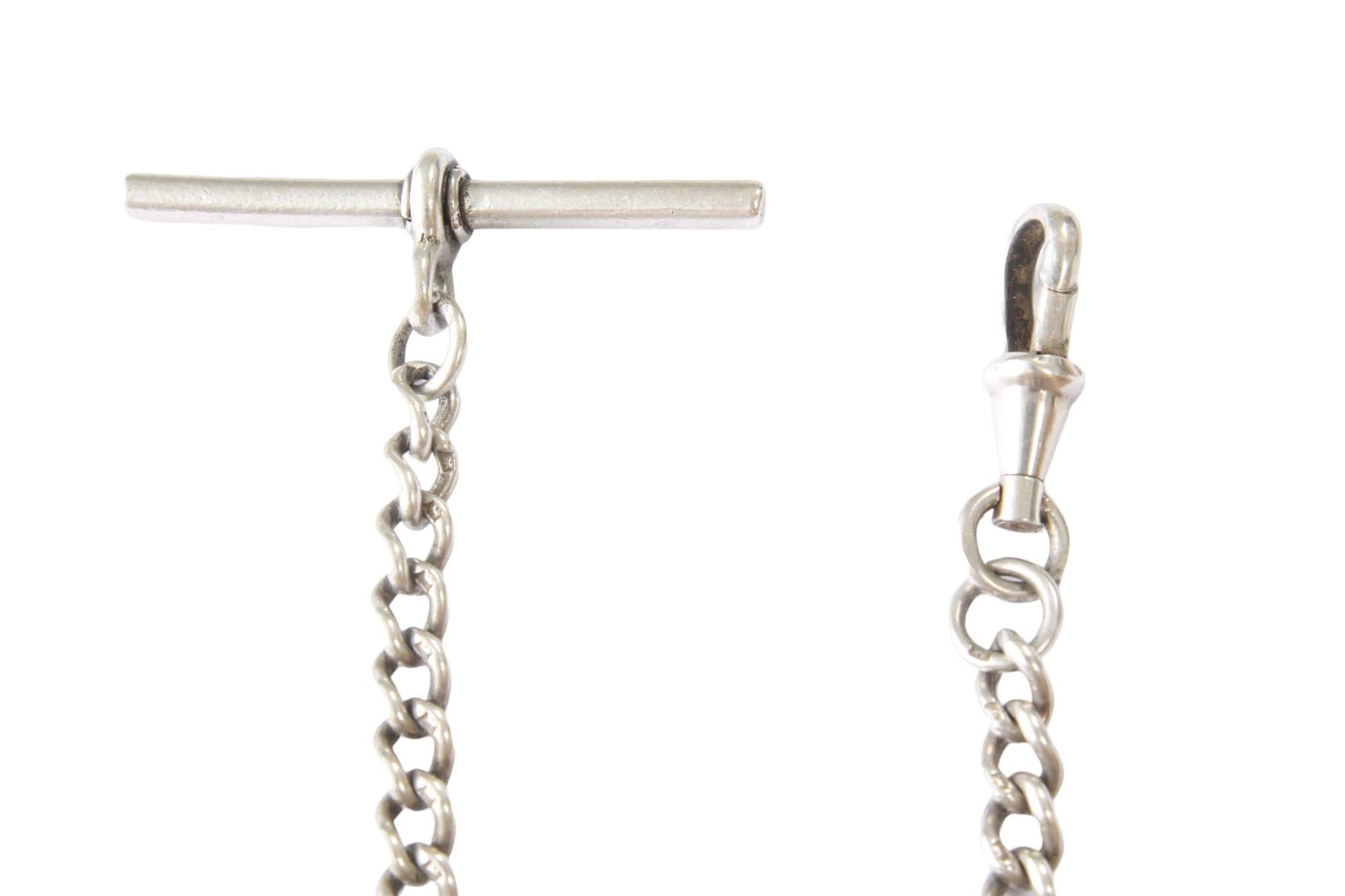 Antique-Silver-Pocket-Watch-Chain-Necklace