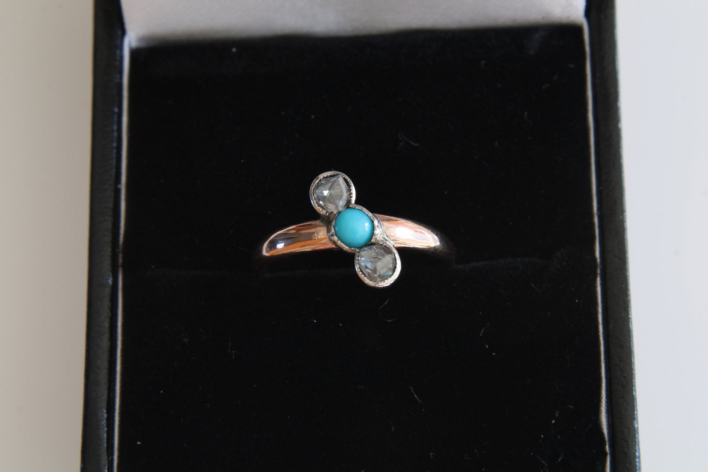 antique-victorian-9ct-gold-rose-cut-diamond-and-turquoise-ring