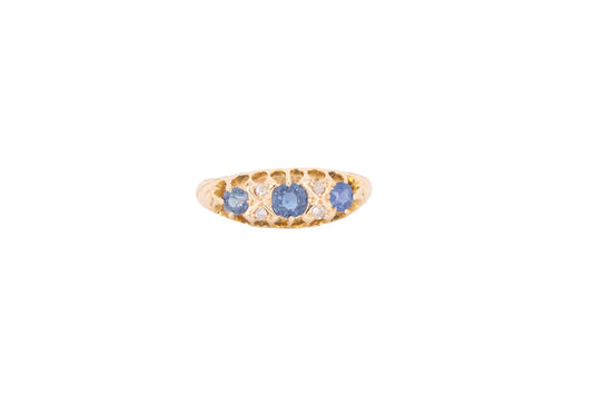 antique-edwardian-18ct-gold-diamond-and-sapphire-ring