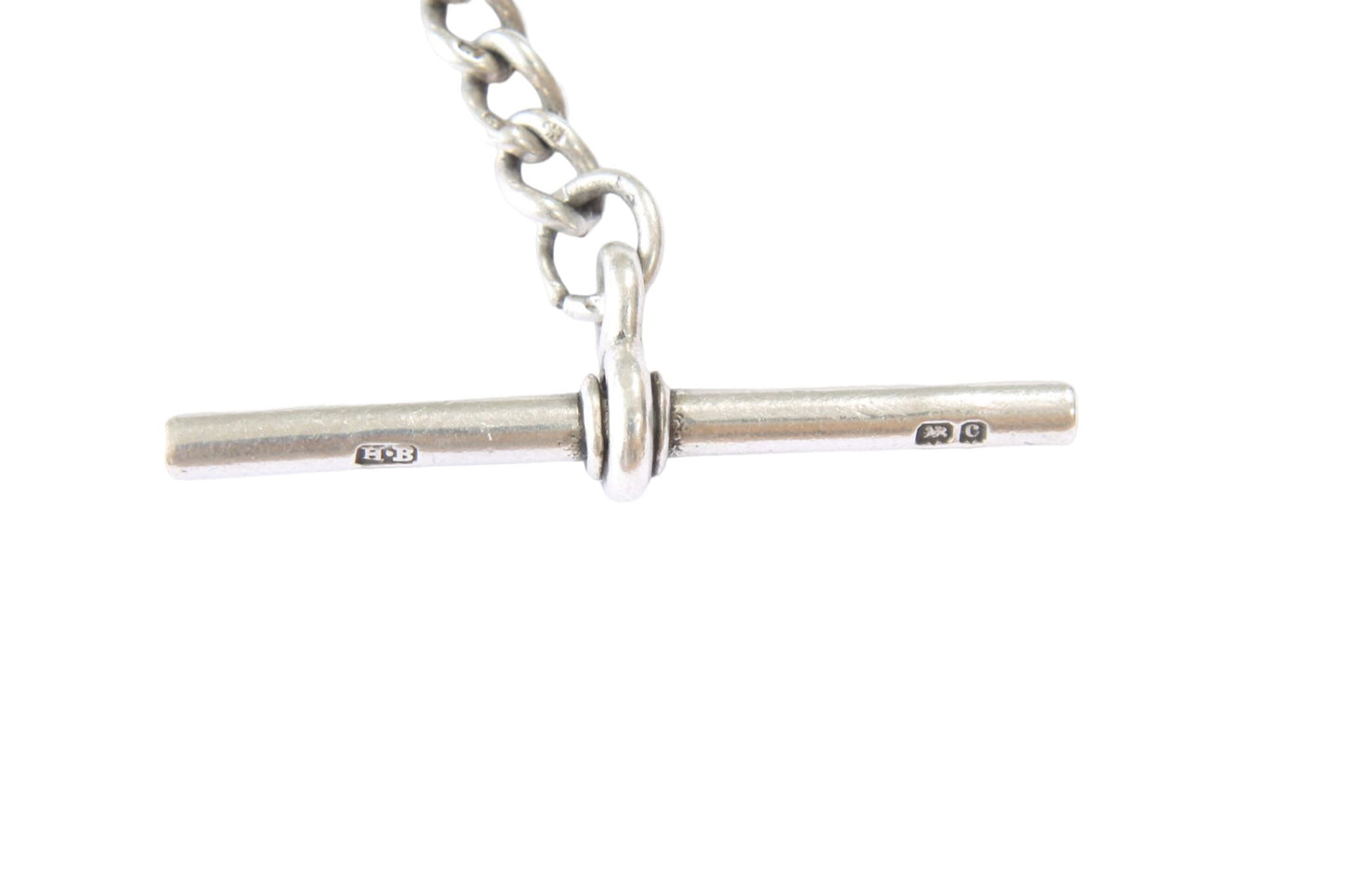Antique Sterling Silver Pocket Watch Albert Chain Necklace