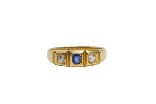 antique-victorian-18ct-gold-diamond-sapphire-gypsy-ring-1892