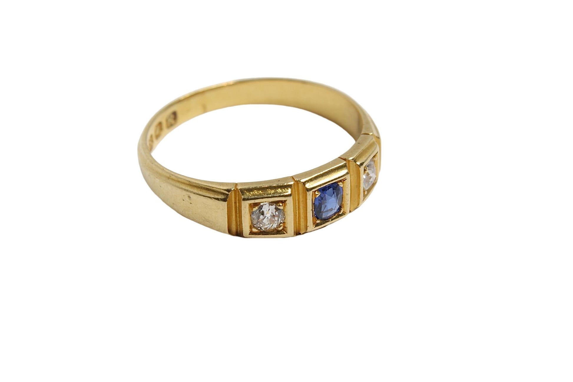 antique-victorian-18ct-gold-diamond-sapphire-gypsy-ring-1892