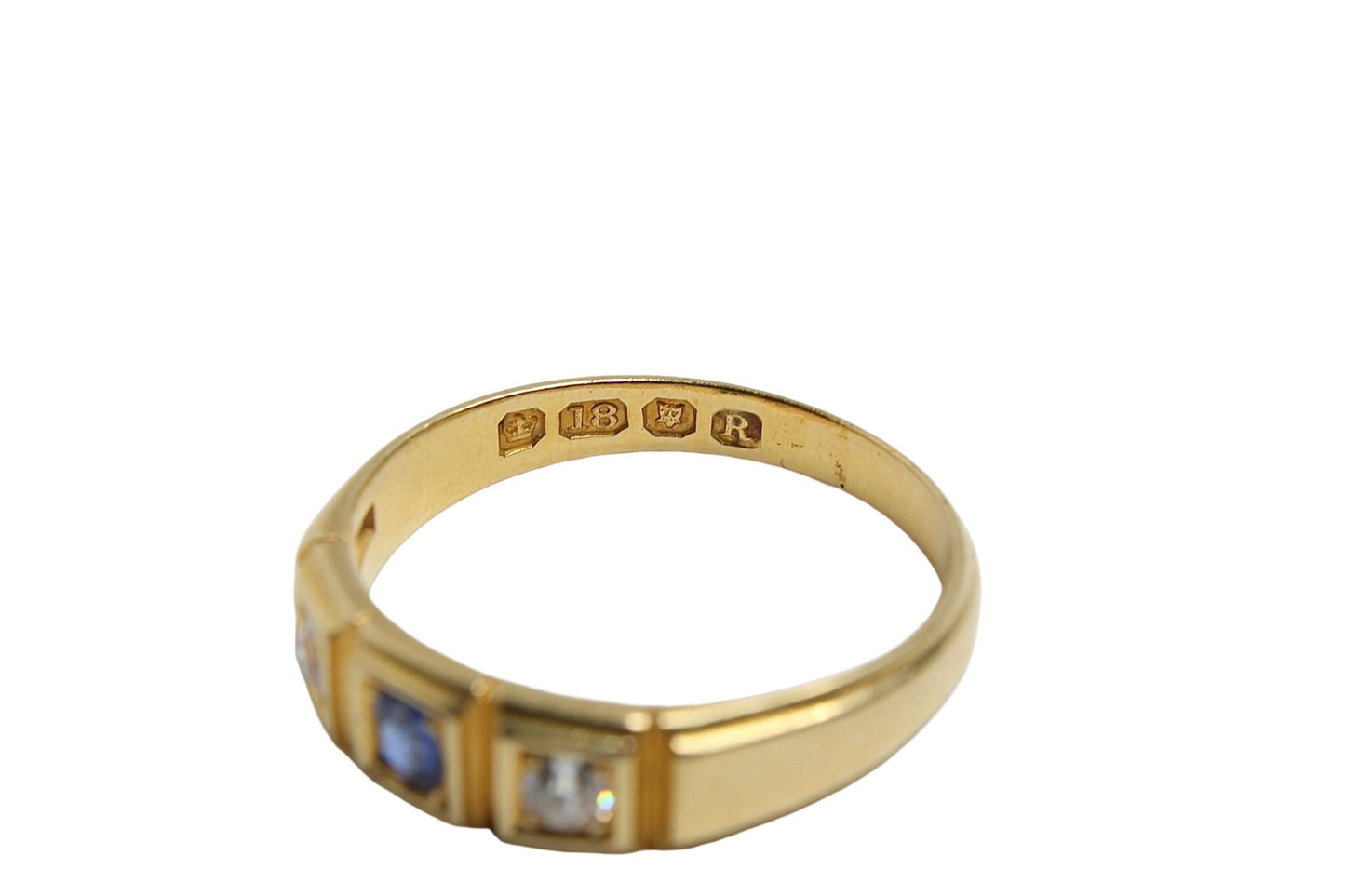 antique-victorian-18ct-gold-diamond-sapphire-gypsy-ring-1892