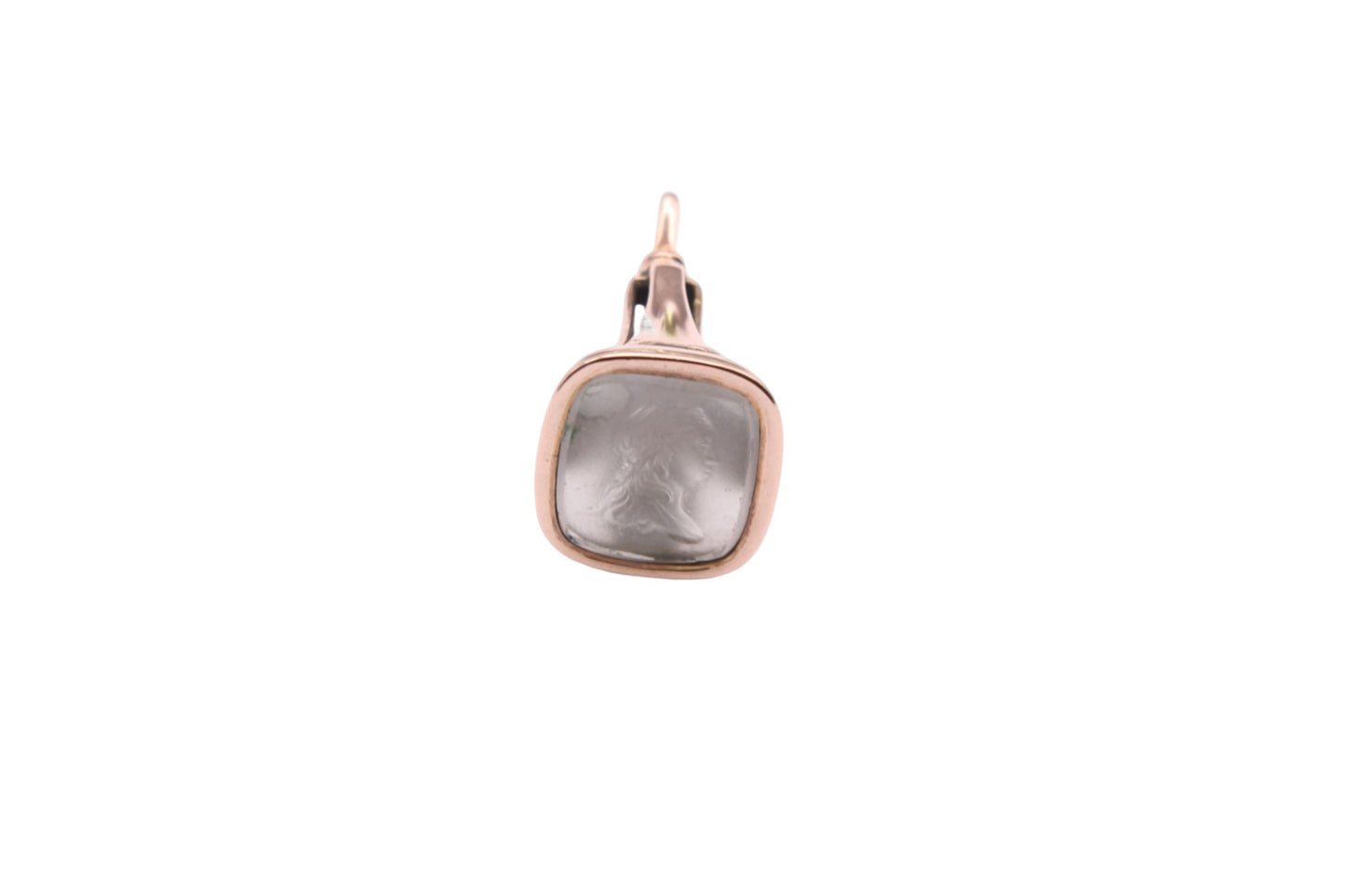 antique-9ct-rose-gold-chalcedony-intaglio-crest-pendant