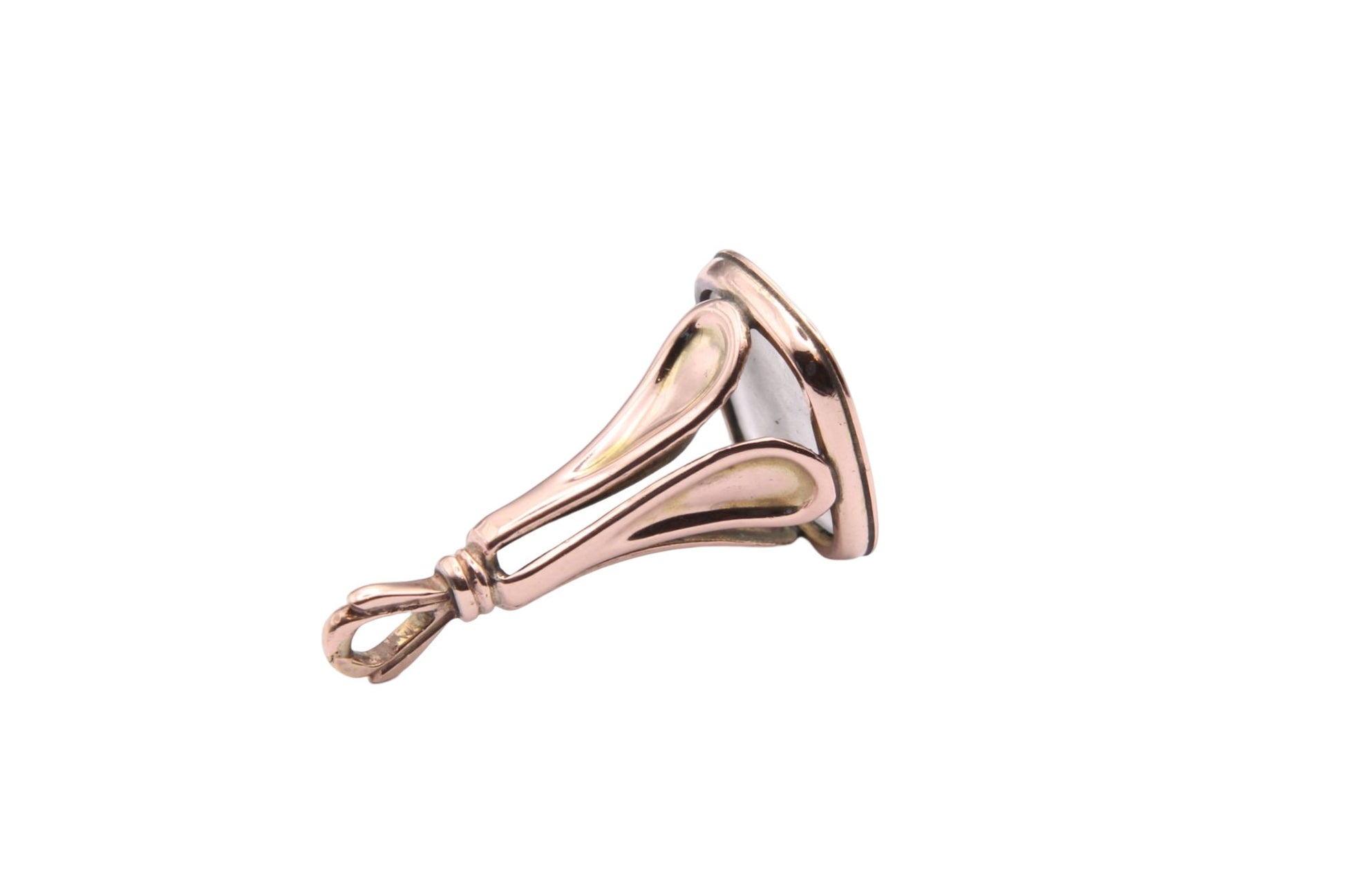 antique-9ct-rose-gold-chalcedony-intaglio-crest-pendant