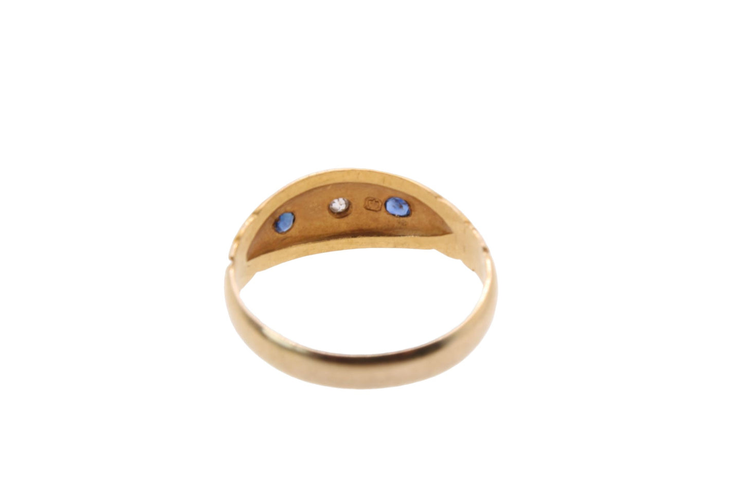 antique-victorian-18ct-gold-diamond-sapphire-gypsy-ring-1899