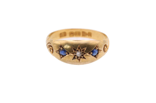 antique-victorian-18ct-gold-diamond-sapphire-gypsy-ring-1899