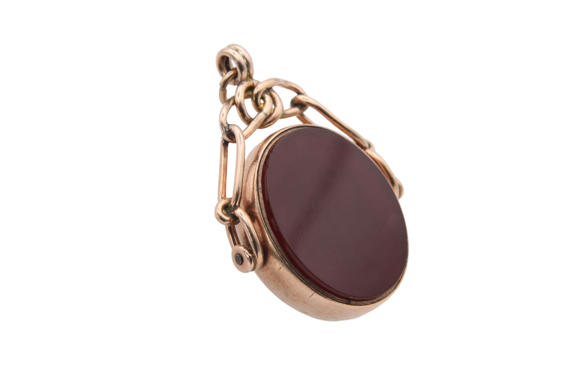 edwardian-9ct-gold-bloodstone-carnelian-swivel-pendant