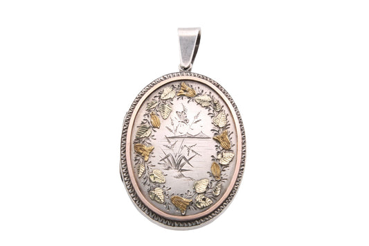 Antique Aesthetic Silver And Gold Locket