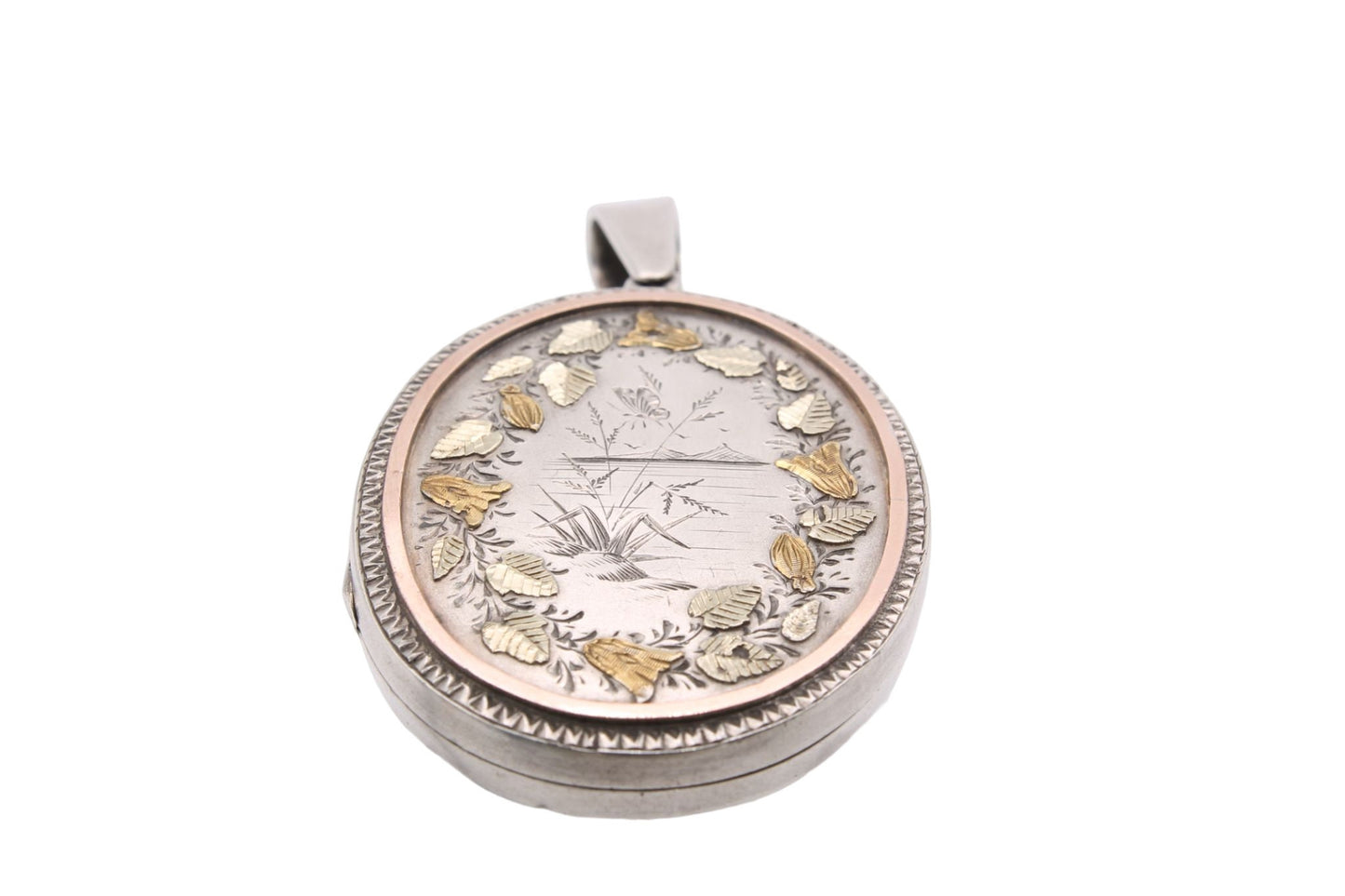 Antique Aesthetic Silver And Gold Locket
