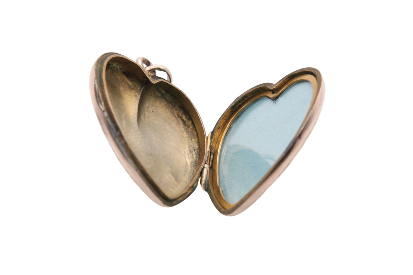 large-antique-9ct-gold-decorative-forget-me-not-heart-locket