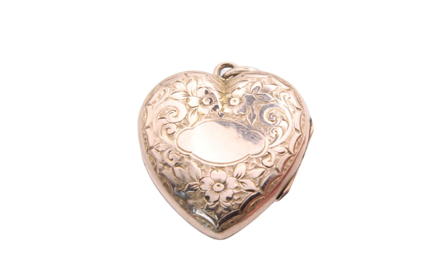 large-antique-9ct-gold-decorative-forget-me-not-heart-locket