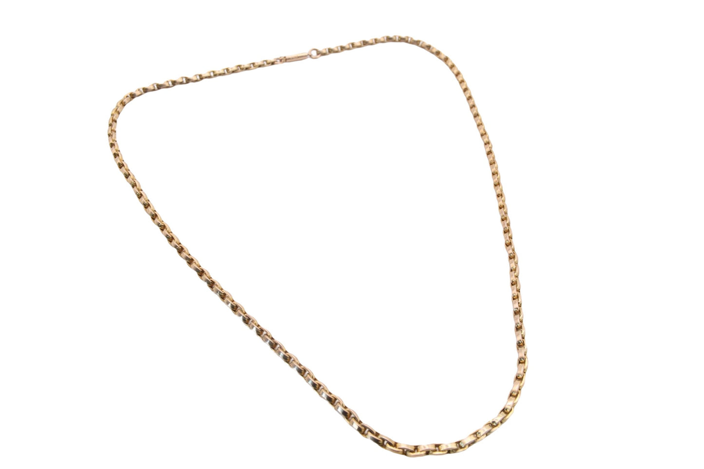 Antique 9ct Gold Belcher Link Necklace, 7g