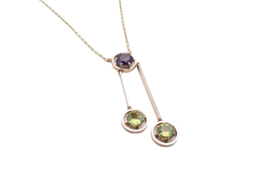 antique-edwardian-15ct-gold-amethyst-peridot-negligee-necklace