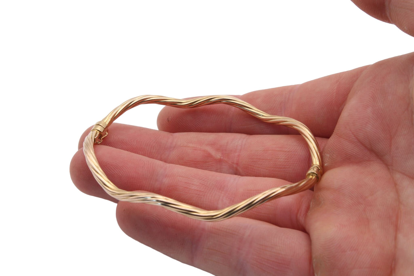 Vintage 9ct Gold Hollow Bangle