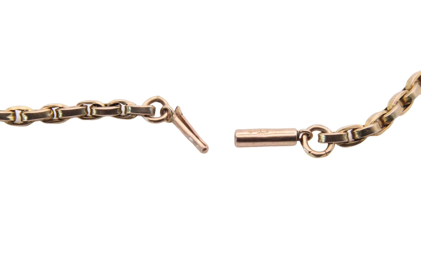 Antique-9ct-Gold-Belcher-Link-Necklace,-7g