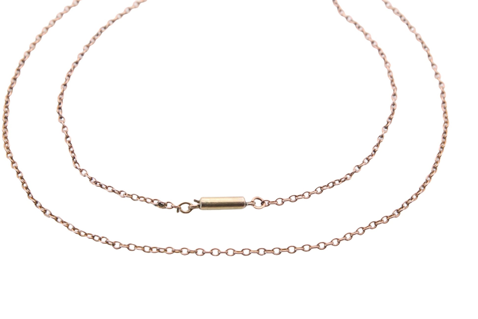 antique-9ct-gold-dainty-rolo-link-necklace-chain
