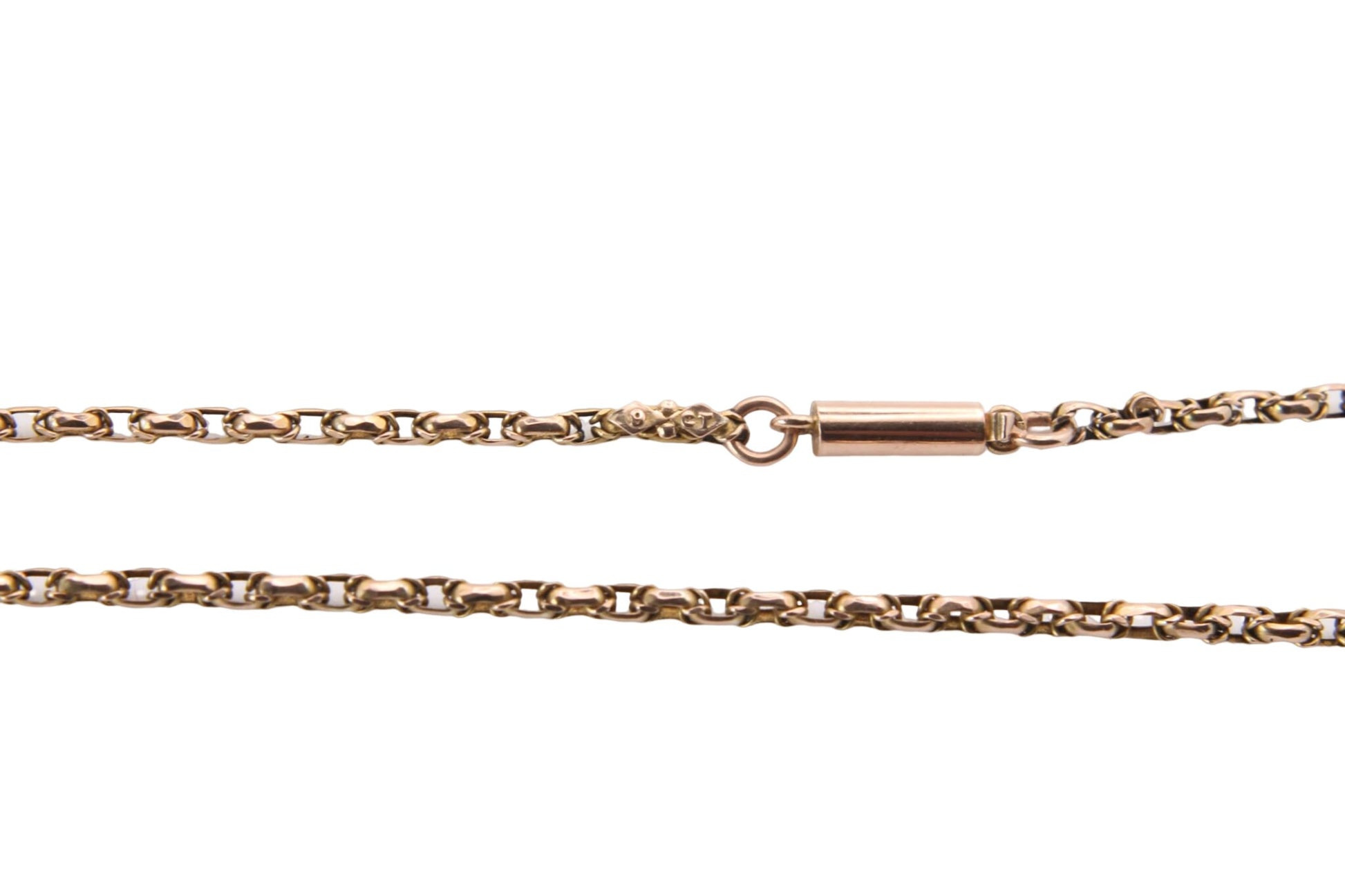 antique-9ct-gold-fancy-link-necklace-18-5