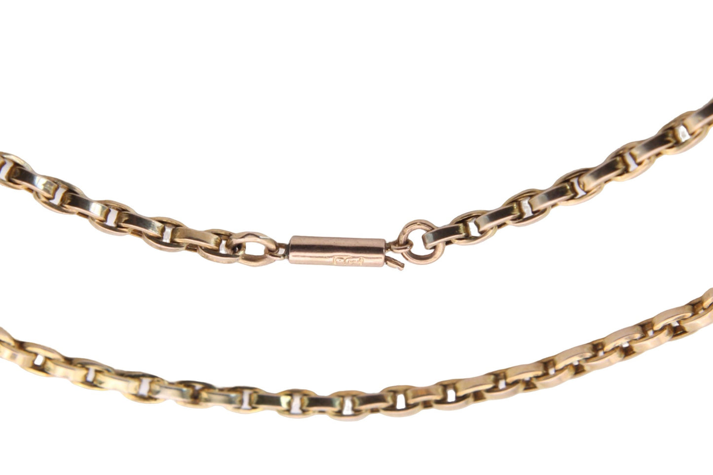 Antique 9ct Gold Belcher Link Necklace, 7g