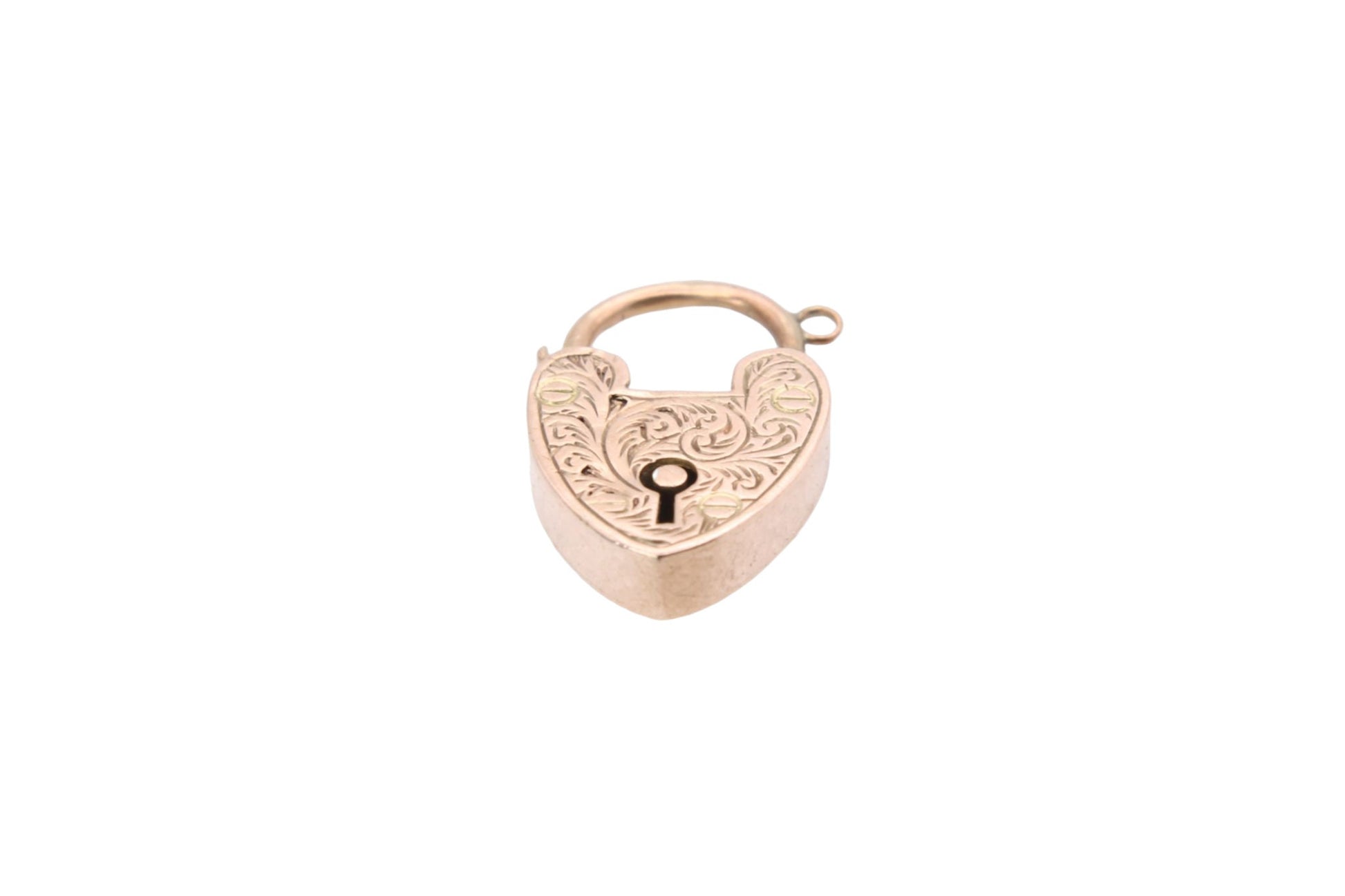 antique-9ct-rose-gold-chased-padlock-pendant